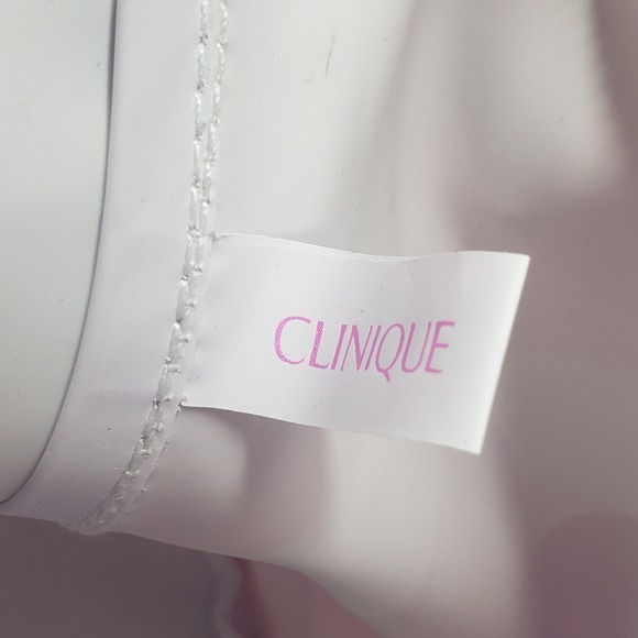 Clinique Makeup Bag Pink White Hearts Cosmetic Pouch Drawstring Travel Case - Picture 4 of 16